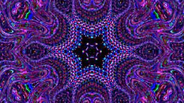 Rengi ve kaleydoskopu yöneten parlak soyut ışık