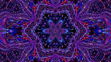 Rengi ve kaleydoskopu yöneten parlak soyut ışık