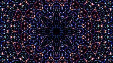 Rengi ve kaleydoskopu yöneten parlak soyut ışık