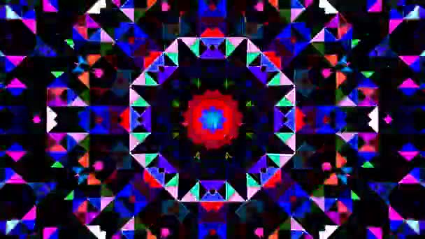 Helles Abstraktes Licht Voller Farbe Kaleidoskop — Stockvideo