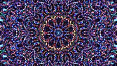 Rengi ve kaleydoskopu yöneten parlak soyut ışık