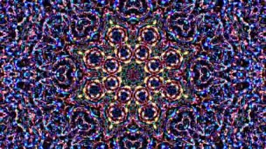 Rengi ve kaleydoskopu yöneten parlak soyut ışık