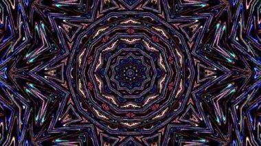 Rengi ve kaleydoskopu yöneten parlak soyut ışık