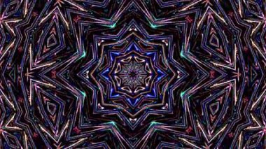 Rengi ve kaleydoskopu yöneten parlak soyut ışık