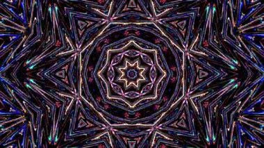 Rengi ve kaleydoskopu yöneten parlak soyut ışık