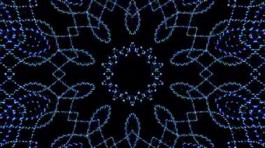 Rengi ve kaleydoskopu yöneten parlak soyut ışık