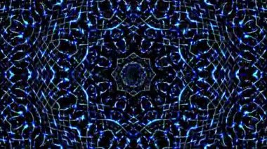 Rengi ve kaleydoskopu yöneten parlak soyut ışık