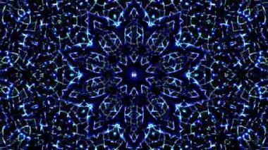 Rengi ve kaleydoskopu yöneten parlak soyut ışık