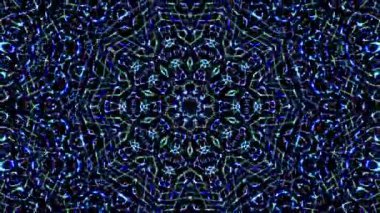 Rengi ve kaleydoskopu yöneten parlak soyut ışık