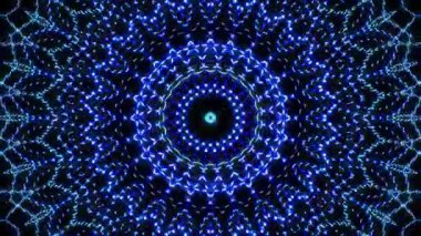 Rengi ve kaleydoskopu yöneten parlak soyut ışık