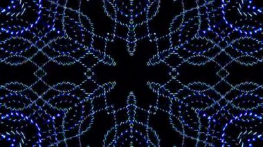 Parlak çizgiler mavi dalga hareketini ayarlar, renkli, siyah arkaplanda