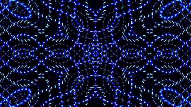 Schönes Abstraktes Kaleidoskop Das Leuchtet Ein Strahlendes Licht Das Die — Stockvideo