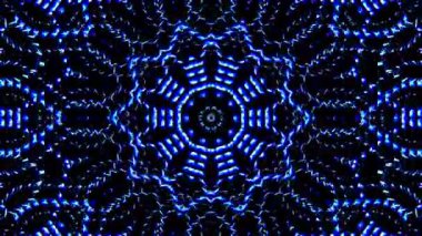 Parlayan güzel soyut bir kaleydoskop, ince hareketleri düzenleyen parlak bir ışık.