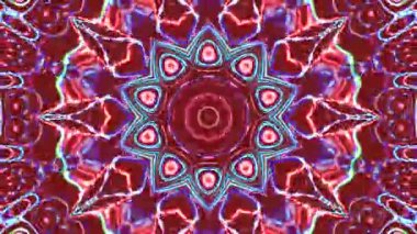 Parlayan güzel soyut bir kaleydoskop, ince hareketleri düzenleyen parlak bir ışık.