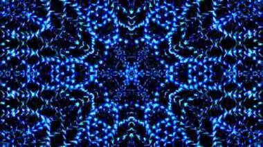 Parlayan güzel soyut bir kaleydoskop, ince hareketleri düzenleyen parlak bir ışık.