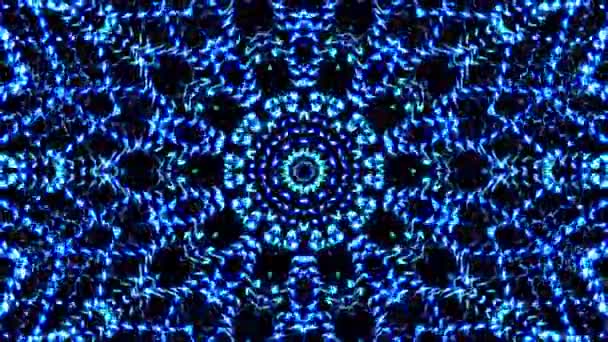 Beautiful Abstract Kaleidoscope Shines Radiant Light Regulates Subtle Movements — Stock Video