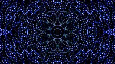 Parlayan güzel soyut bir kaleydoskop, ince hareketleri düzenleyen parlak bir ışık.