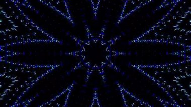 Parlayan güzel soyut bir kaleydoskop, ince hareketleri düzenleyen parlak bir ışık.