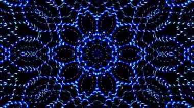 Parlayan güzel soyut bir kaleydoskop, ince hareketleri düzenleyen parlak bir ışık.