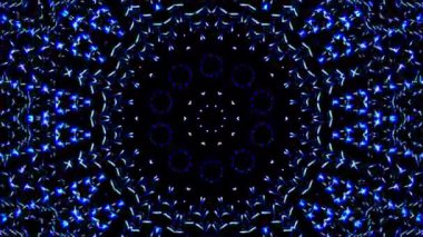 Parlayan güzel soyut bir kaleydoskop, ince hareketleri düzenleyen parlak bir ışık.