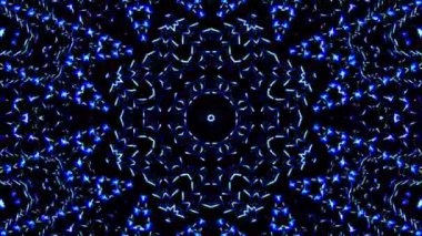 Parlayan güzel soyut bir kaleydoskop, ince hareketleri düzenleyen parlak bir ışık.