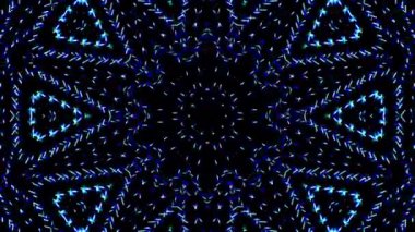 Parlayan güzel soyut bir kaleydoskop, ince hareketleri düzenleyen parlak bir ışık.