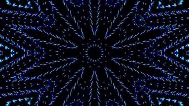 Parlayan güzel soyut bir kaleydoskop, ince hareketleri düzenleyen parlak bir ışık.