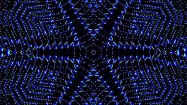 Parlayan güzel soyut bir kaleydoskop, ince hareketleri düzenleyen parlak bir ışık.