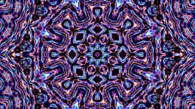 Parlayan güzel soyut bir kaleydoskop, ince hareketleri düzenleyen parlak bir ışık.