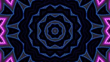 Parlayan güzel soyut bir kaleydoskop, ince hareketleri düzenleyen parlak bir ışık.