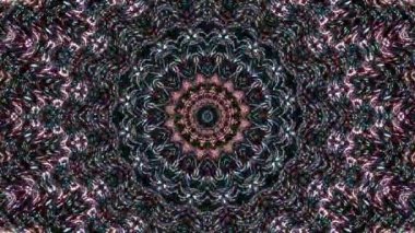 Parlayan güzel soyut bir kaleydoskop, ince hareketleri düzenleyen parlak bir ışık.