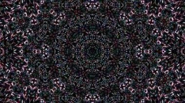 Parlayan güzel soyut bir kaleydoskop, ince hareketleri düzenleyen parlak bir ışık.