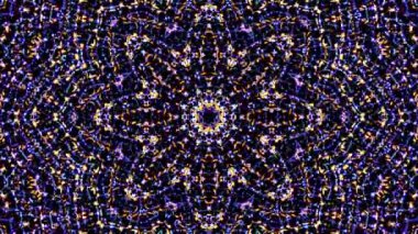 Parlayan güzel soyut bir kaleydoskop, ince hareketleri düzenleyen parlak bir ışık.