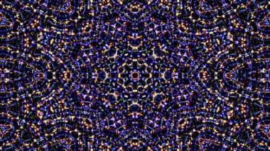 Parlayan güzel soyut bir kaleydoskop, ince hareketleri düzenleyen parlak bir ışık.