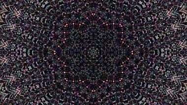Parlayan güzel soyut bir kaleydoskop, ince hareketleri düzenleyen parlak bir ışık.