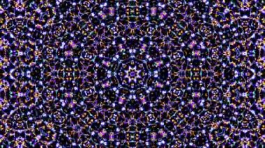 Parlayan güzel soyut bir kaleydoskop, ince hareketleri düzenleyen parlak bir ışık.