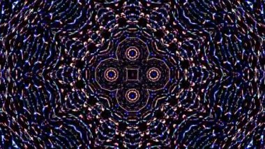 Parlayan güzel soyut bir kaleydoskop, ince hareketleri düzenleyen parlak bir ışık.