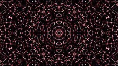 Parlayan güzel soyut bir kaleydoskop, ince hareketleri düzenleyen parlak bir ışık.