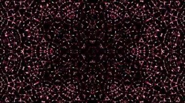 Parlayan güzel soyut bir kaleydoskop, ince hareketleri düzenleyen parlak bir ışık.