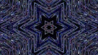 Parlayan güzel soyut bir kaleydoskop, ince hareketleri düzenleyen parlak bir ışık.