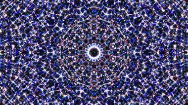 Parlayan güzel soyut bir kaleydoskop, ince hareketleri düzenleyen parlak bir ışık.