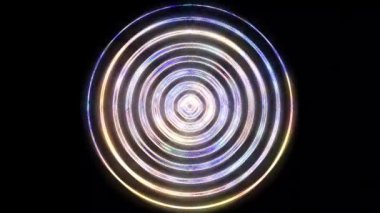 Siyah arka plan. Gösteriş için, renkli parlak süsler. yuvarlak şekil