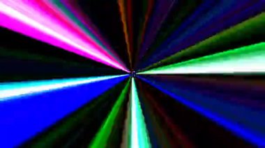 Renkli çizgilerle ince hareketleri düzenleyen parlak bir ışık.