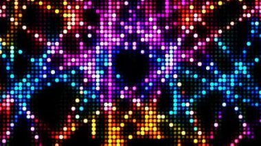 Renkli çizgilerle ince hareketleri düzenleyen parlak bir ışık.