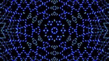 Renkli çizgilerle ince hareketleri düzenleyen parlak bir ışık.