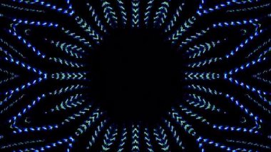 Renkli çizgilerle ince hareketleri düzenleyen parlak bir ışık.