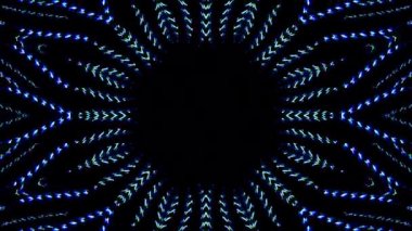 Renkli çizgilerle ince hareketleri düzenleyen parlak bir ışık.