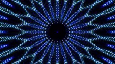 Renkli çizgilerle ince hareketleri düzenleyen parlak bir ışık.