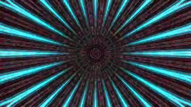 Renkli çizgilerle ince hareketleri düzenleyen parlak bir ışık.