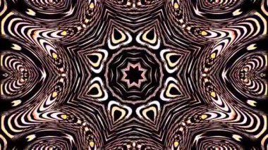 Parlayan güzel soyut bir kaleydoskop, ince hareketleri düzenleyen parlak bir ışık.